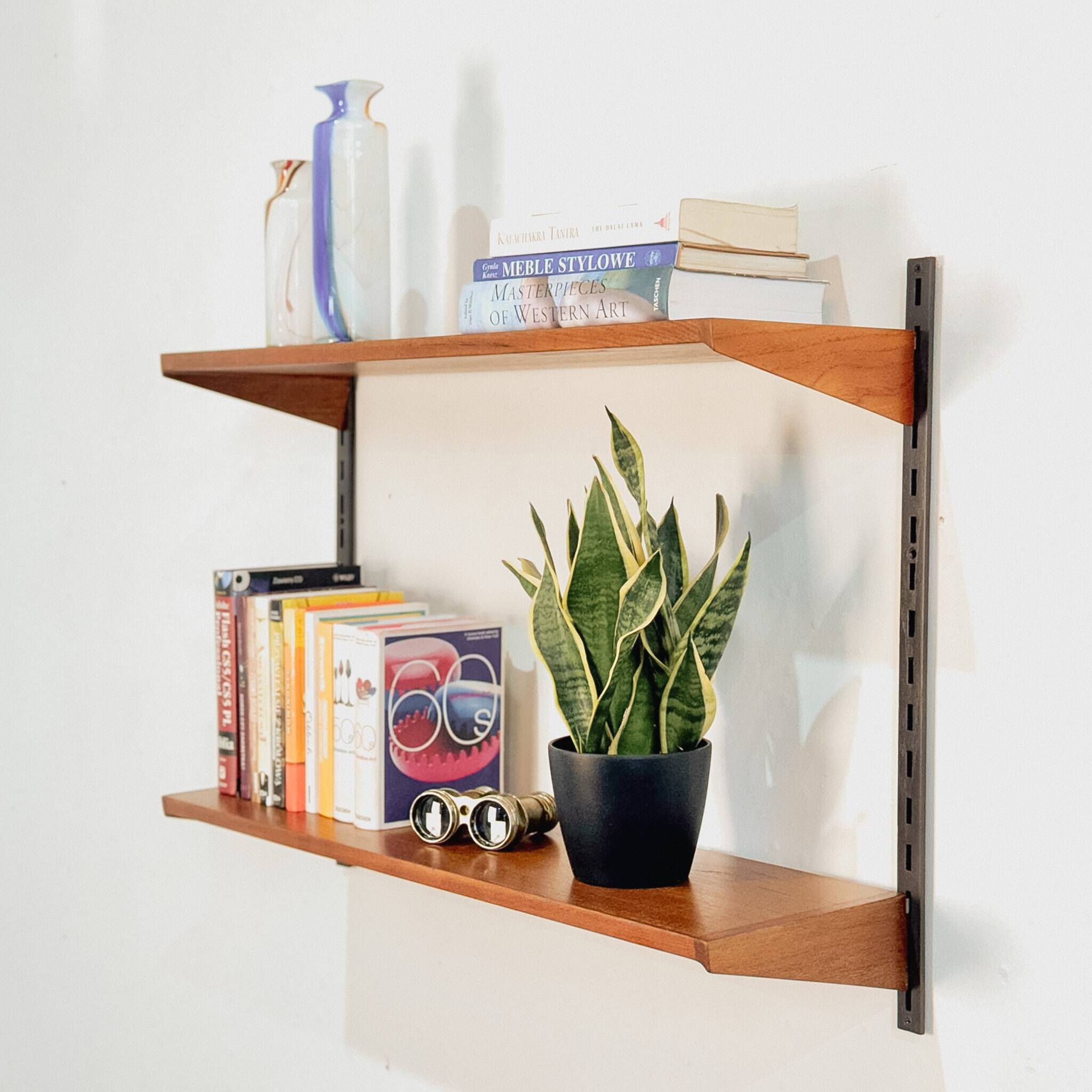 Kai Kristiansen Teak Wall Shelves, FM Møbler, Denmark 1960s