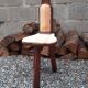 Chaise  tripode brutaliste