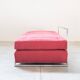 Vintage 1980s Eileen Gray Red Fabric and Metal Daybed