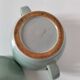 Covered sugar bowl in celadon ceramic – modernist lines