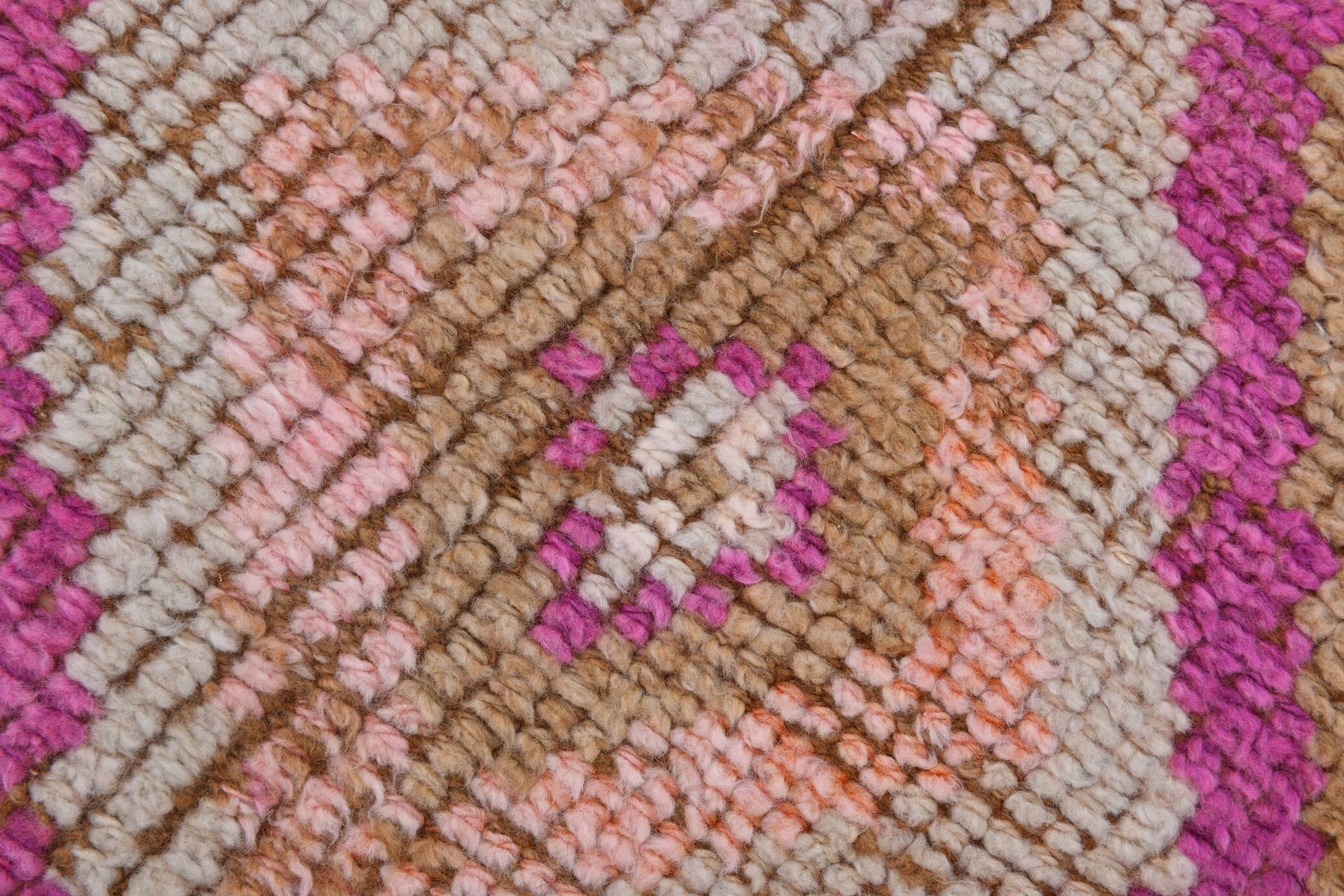 Pink Brown Turkish Runner Rug 86x300Cm SKU 18158