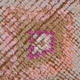 Pink Brown Turkish Runner Rug 86x300Cm SKU 18158