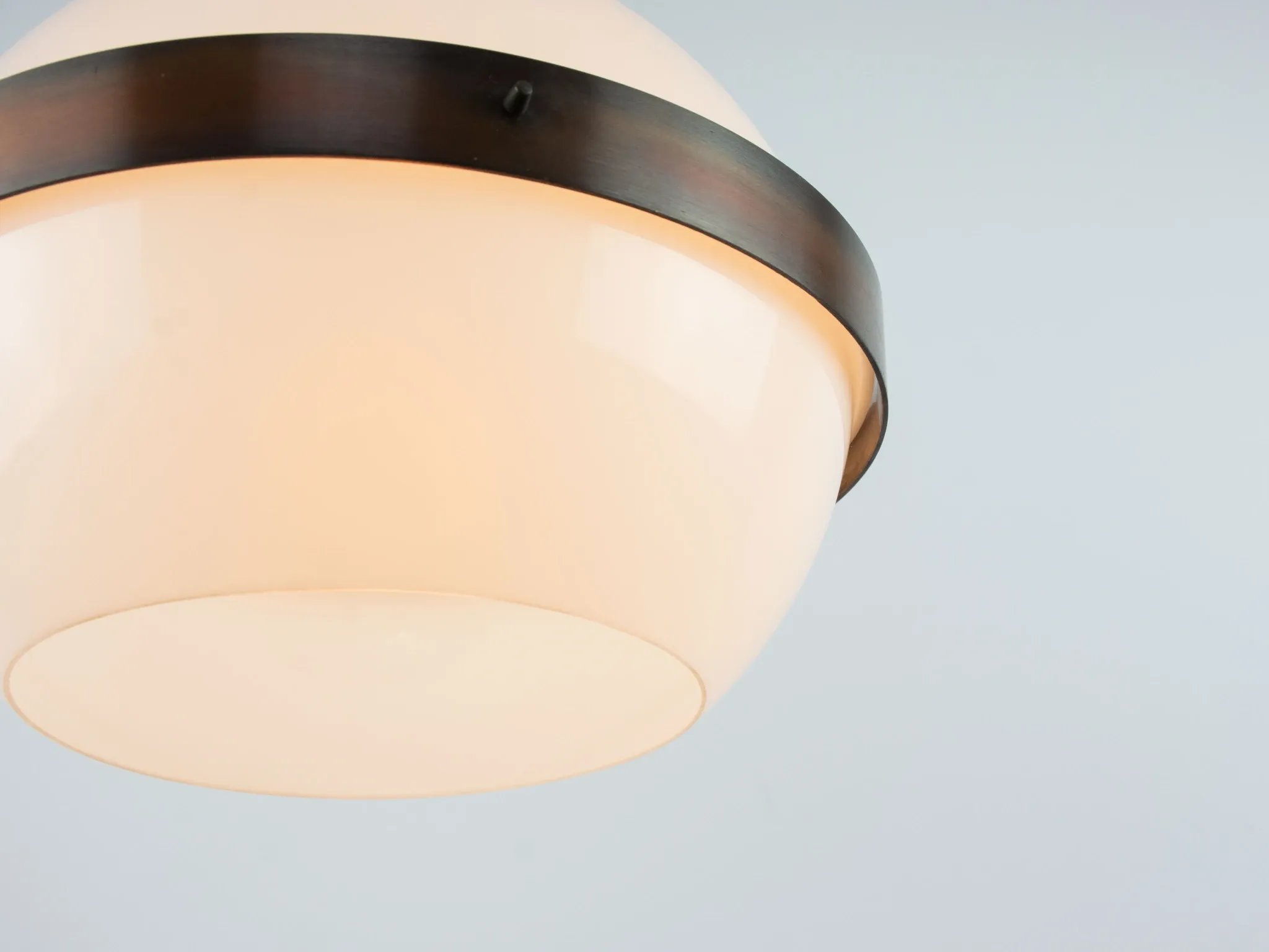 UFO Pendant Light – Vintage Space Age Acrylic Hanging Lamp, Copper/Bronze B