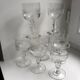 Ensemble de 8 verres à pied en verre moulé années 30 début XXème