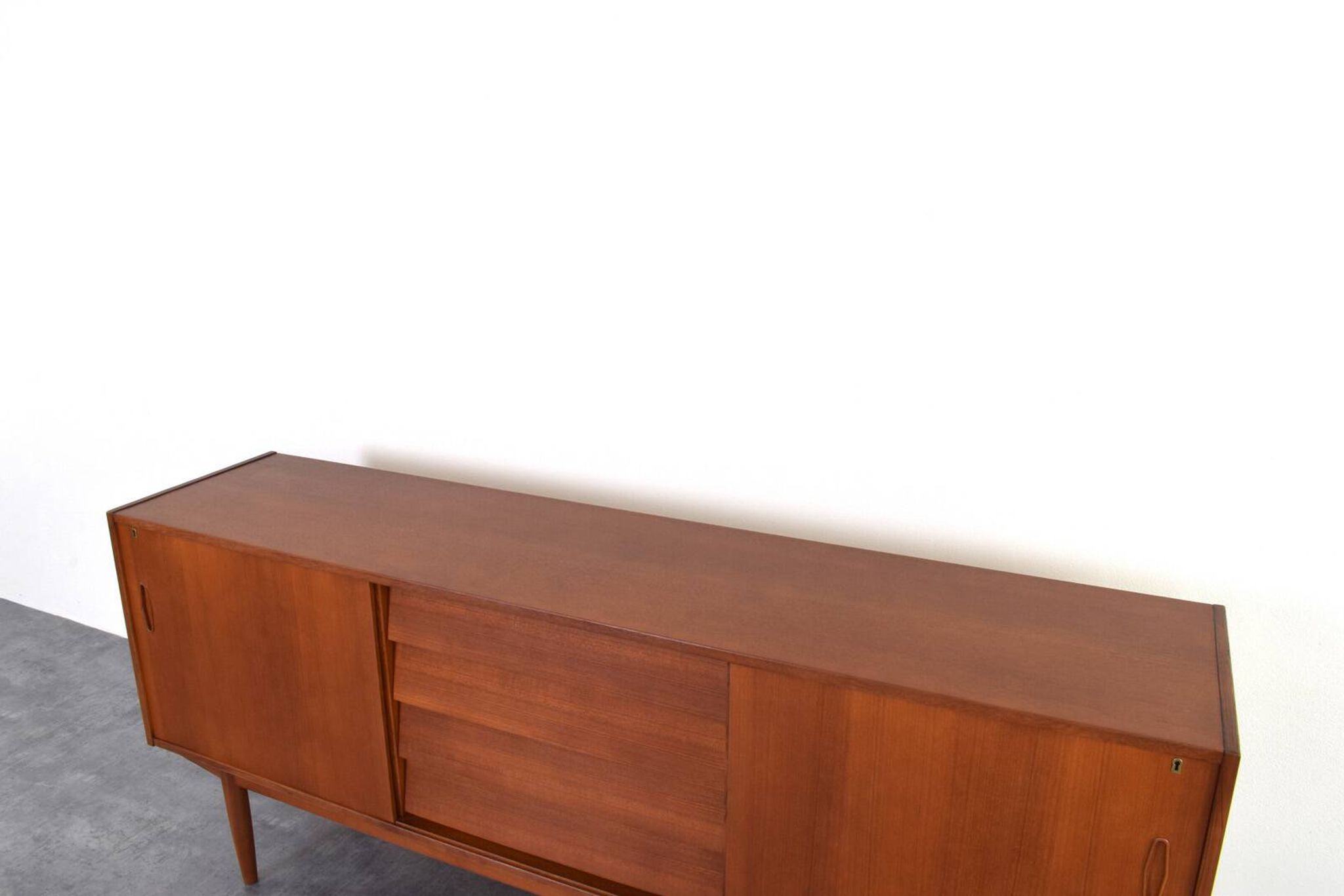 Mid-Century Teak Scandinavian Sideboard by Nils Jonsson for P.S. Heggen