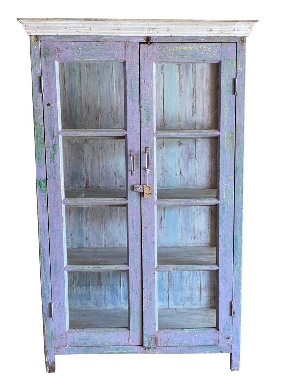 Vitrine en teck ancien