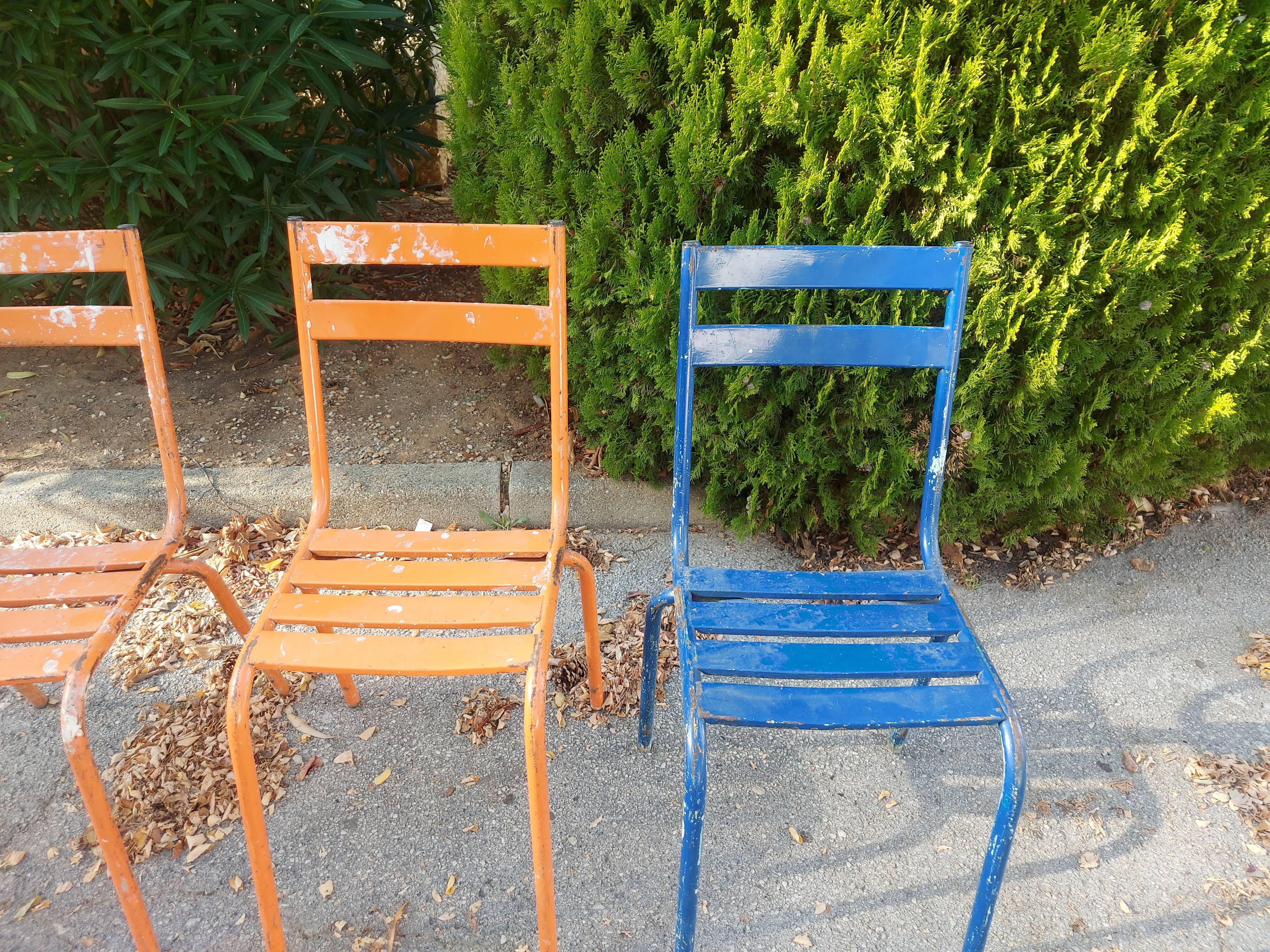 Set of 4 chairs tivoli chairs by Francisco Segarra in metal