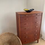 Danish 8-drawer chest of drawers in teak