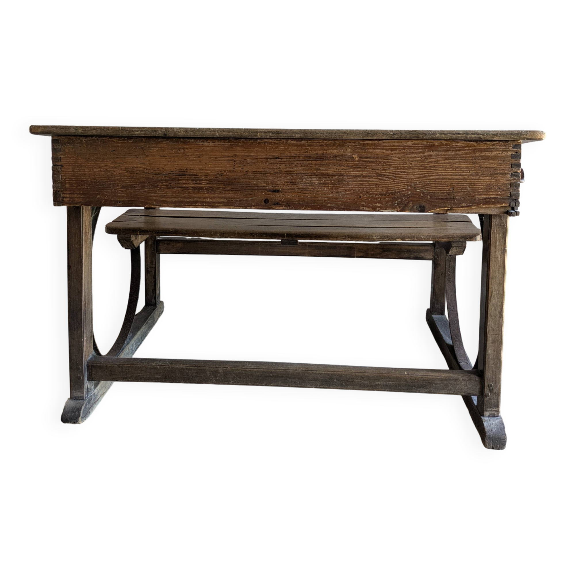 School desk for children with lockers