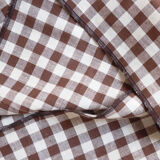Lot de 4 serviettes vichy marron
