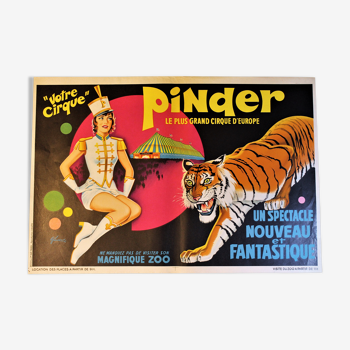 Poster circus Pinder 1960s