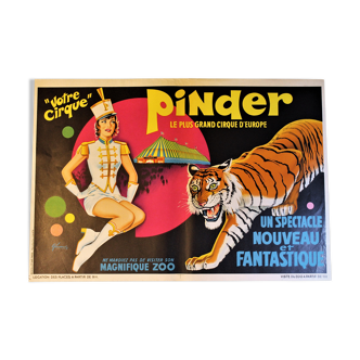 Affiche cirque Pinder 1960s