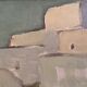 Vintage Swedish modernist oil on canvas "Ibiza" by Uno Bornemark 1953