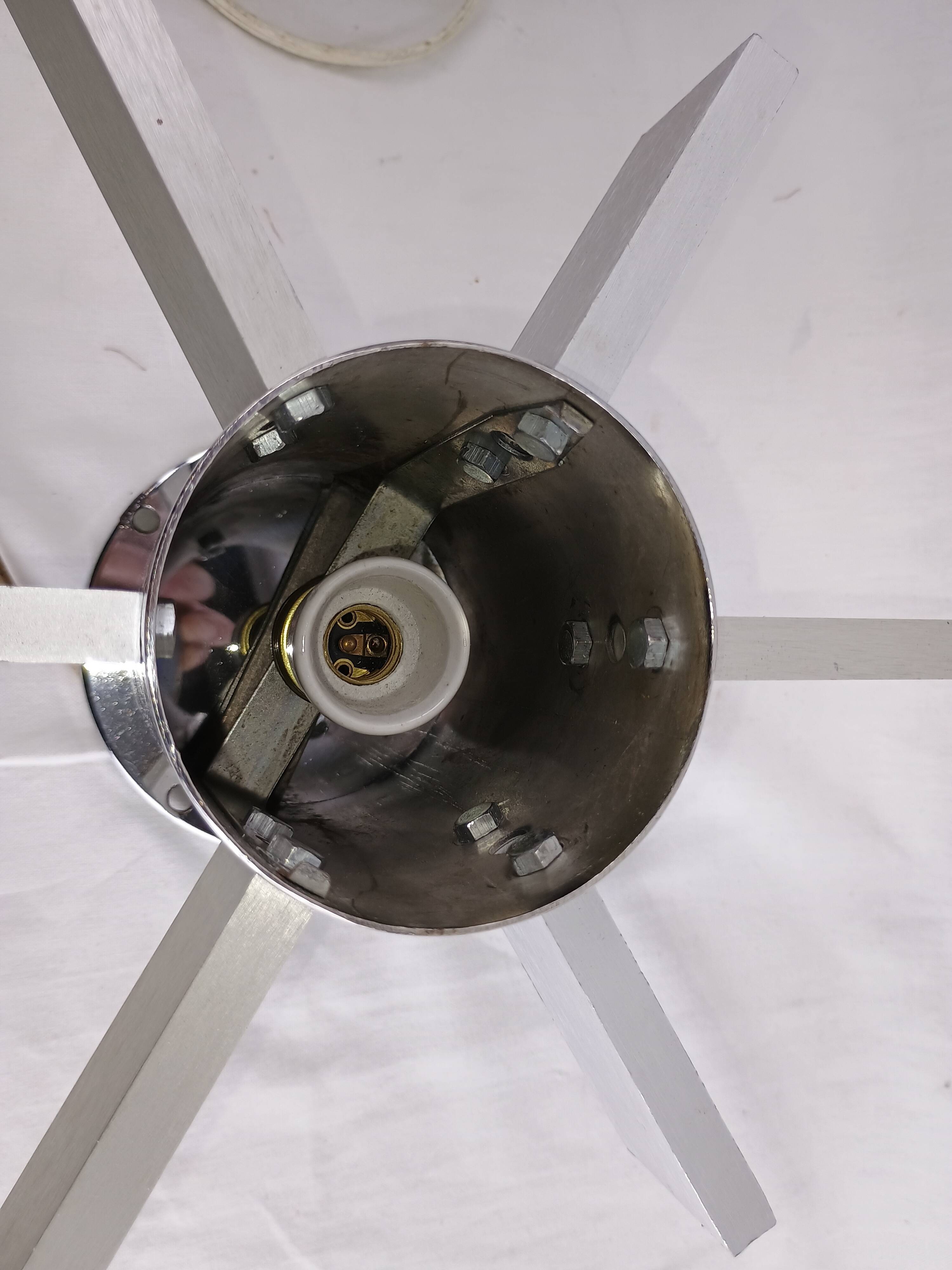 Pair of vintage Italian chrome and glass wall lights, 1960s Sciolari.