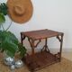 Vintage rattan side table