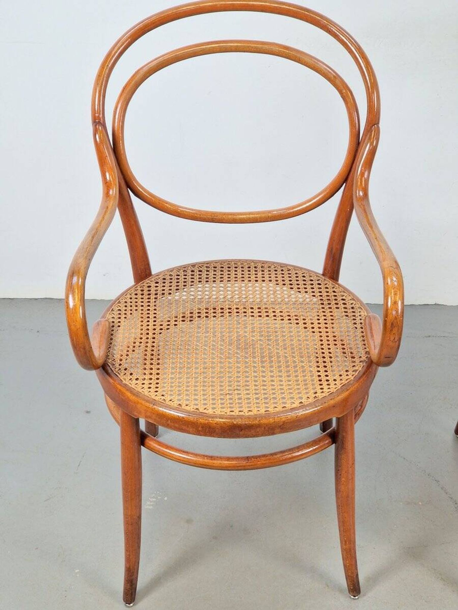 Antique Bentwood Webbing Chairs by Jacob & Josef Kohn for Wiener Werkstätte, Austria, 1890s, Set of 2