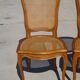 Paire de chaises en bois et cannage style Louis XV