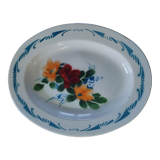 Enamelled metal dish