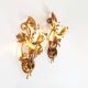 Stunning set of vintage Italian gilt florentine sconces by Biasca