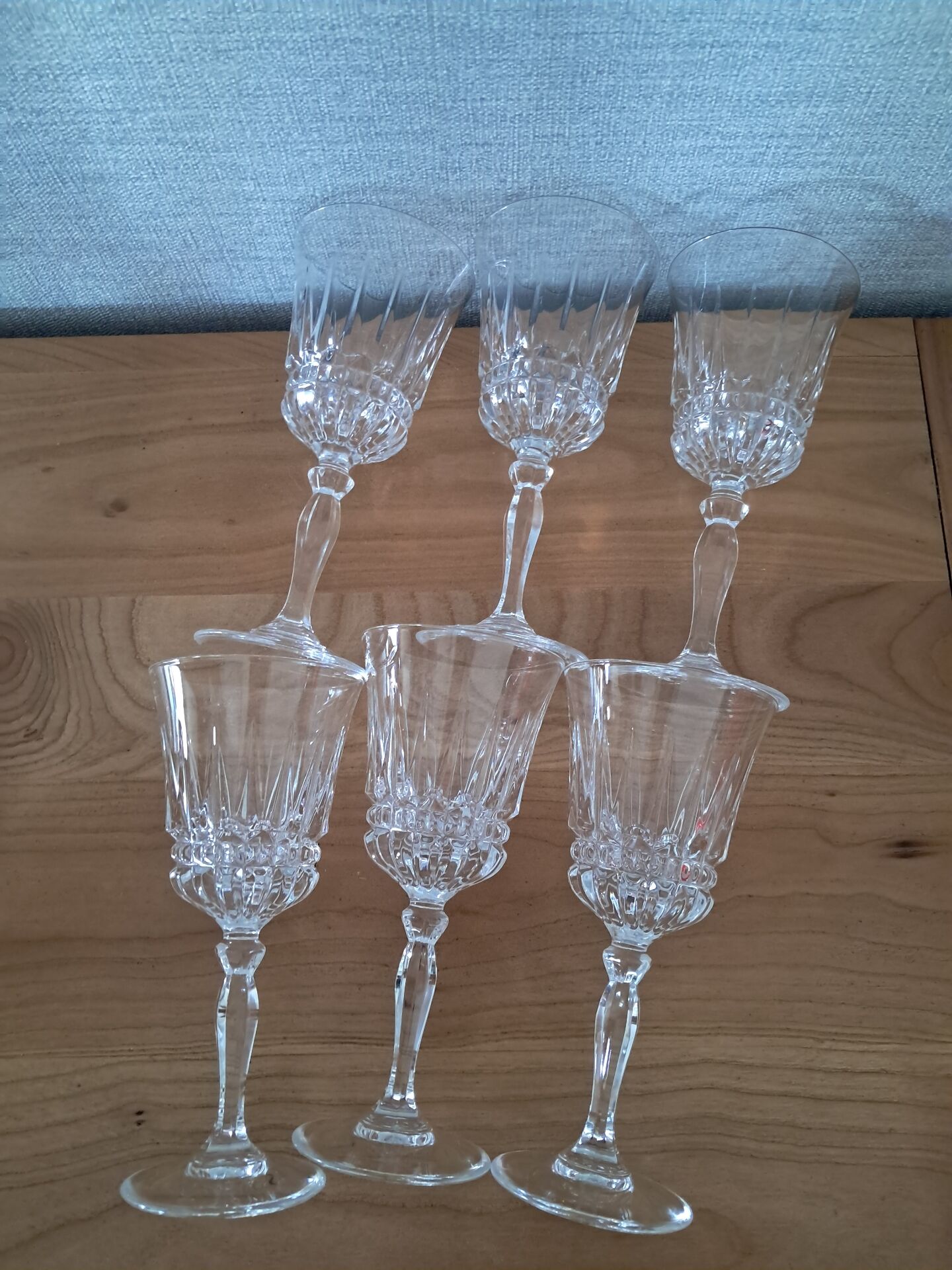 6 crystal glasses from Arques Model Villeneuve