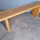 Solid wood bench patinated 140cm