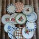 12 mismatched vintage dessert plates
