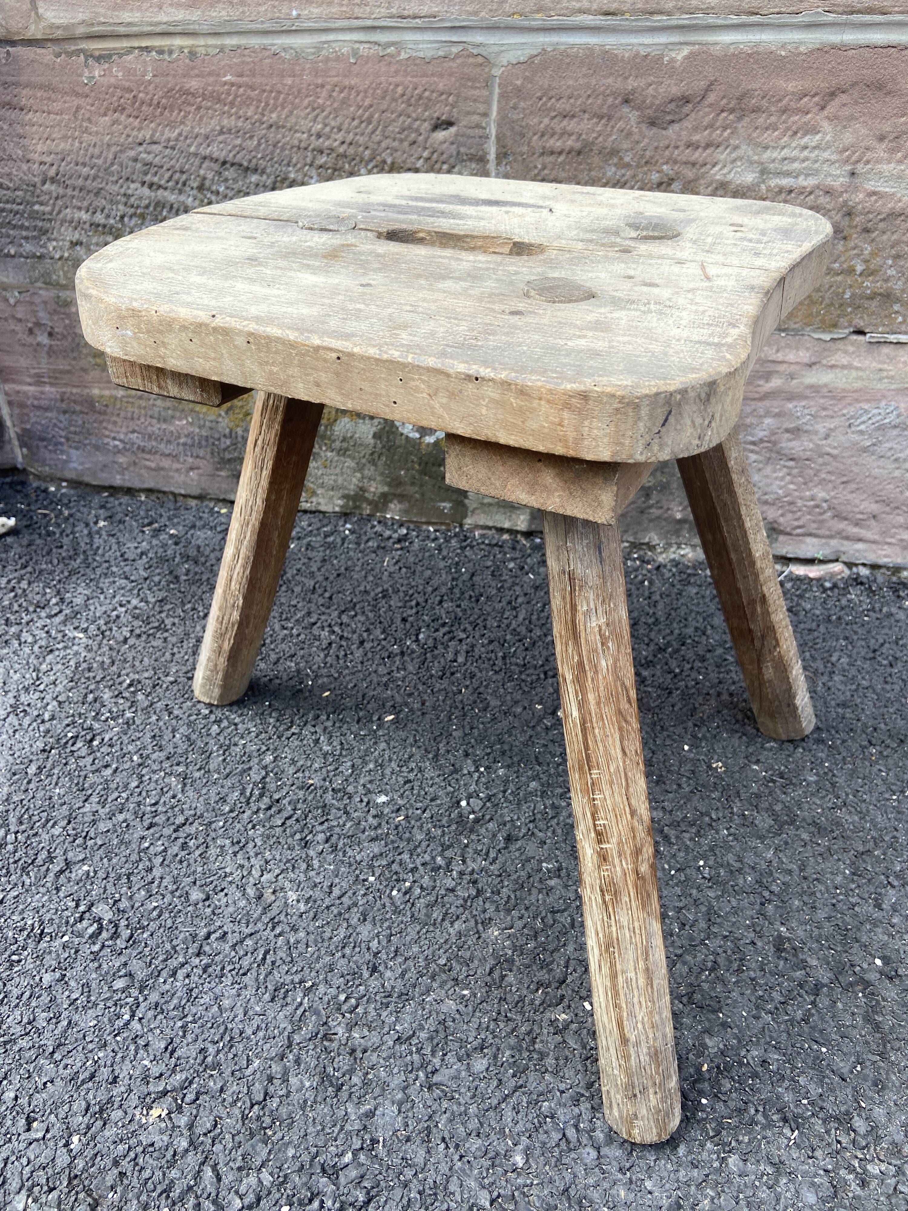 Brutalist rustic farmhouse stool