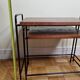 Tables d'appoint, gigognes, en bois et métal, vintage, années 60-70