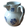 Large antique cruet in Saint Uze earthenware with blue flowers.