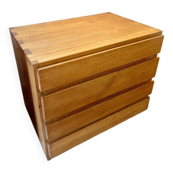 Commode à tiroirs en bois dans le goût de Maison Regain, 1980s