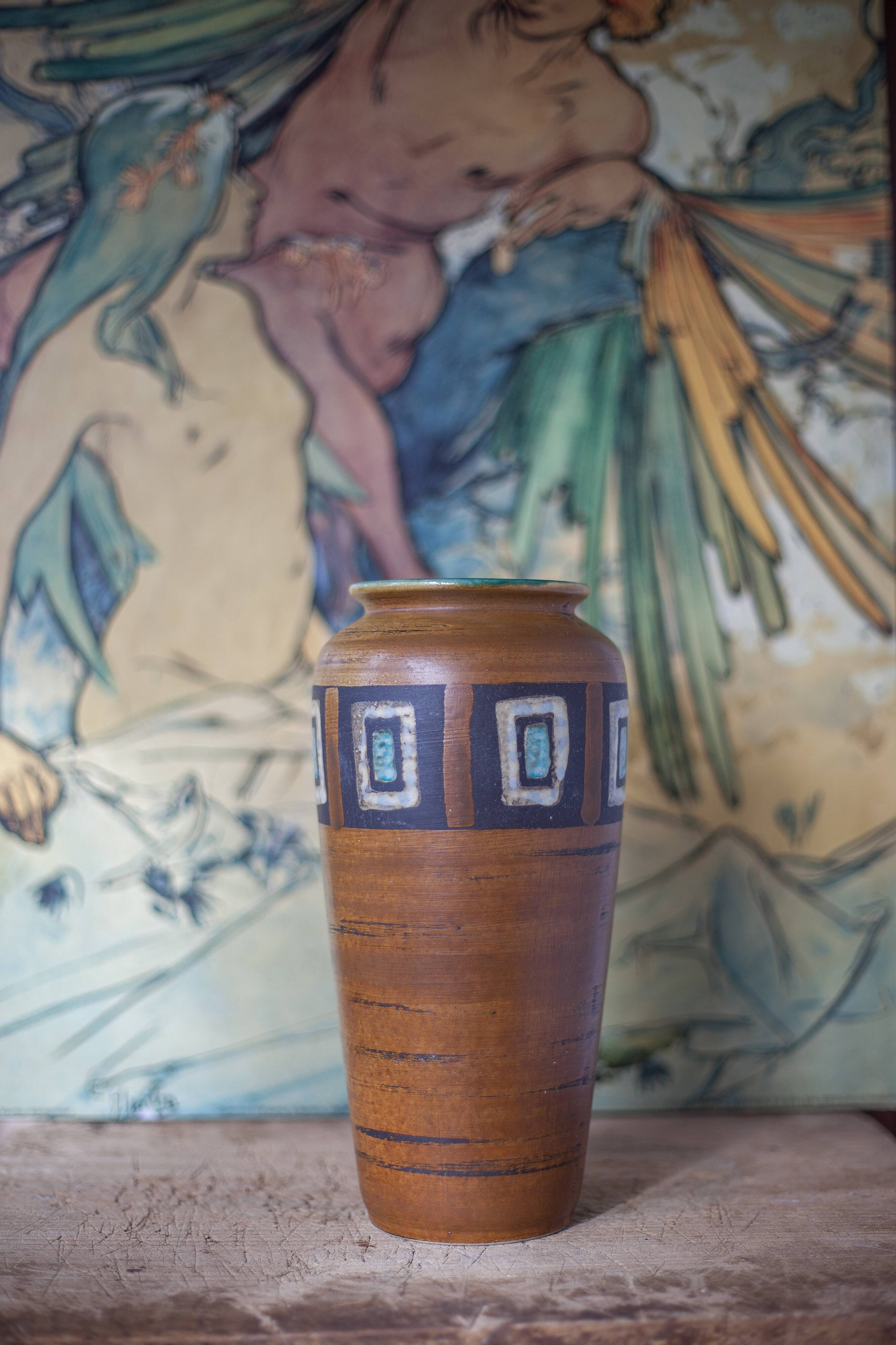 Ceramic vase, jasba vase Keramik west Germany, model 127-25, flower pot, collection