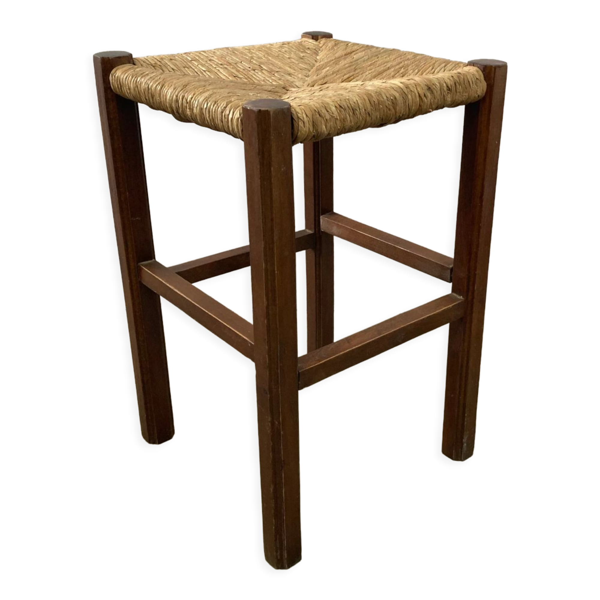 Tabouret paillé vintage