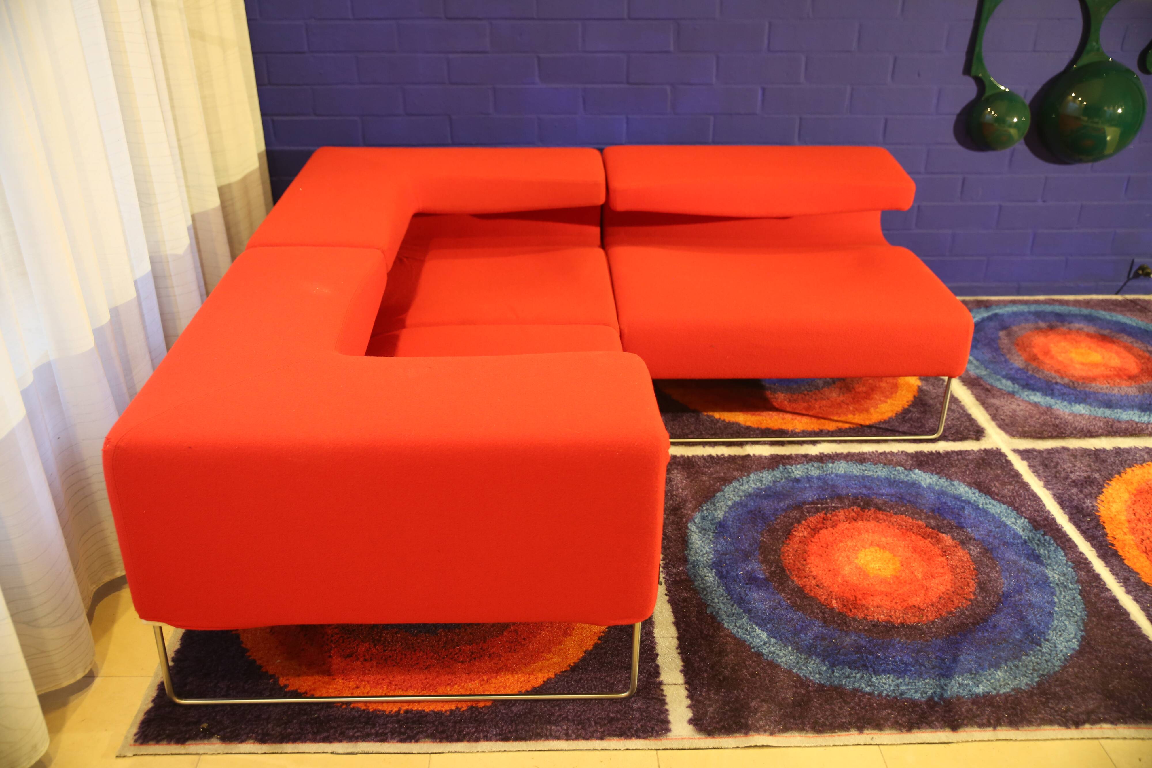 Red Lowseat Couch By Patricia Urquiola for Moroso