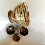 Set bowl and cups in land mixed Ancel pottery.