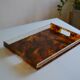 Acrylic plateau with tortoiseshell pattern Jansen Mercier Willy Rizzo