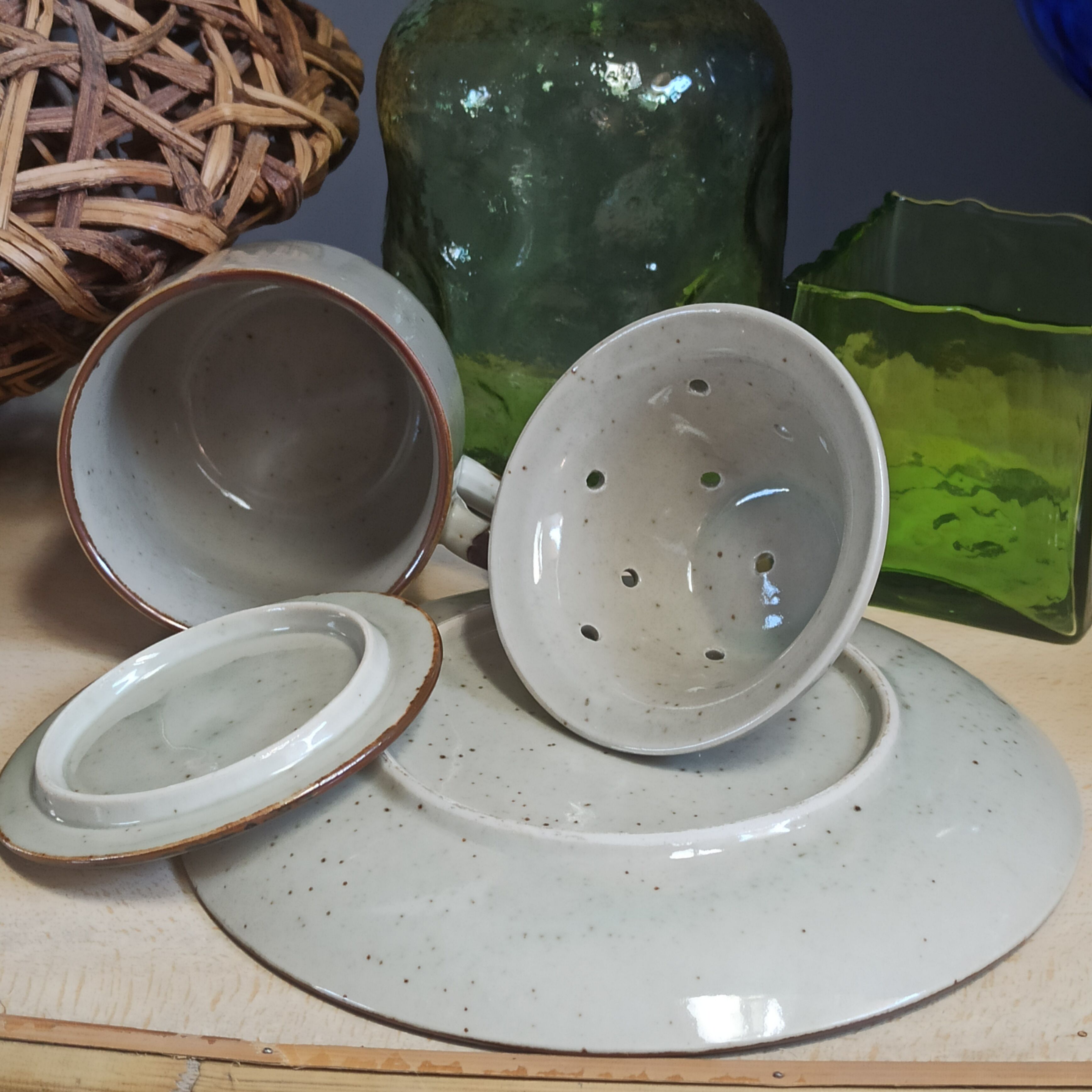 Vintage herbal mug cup