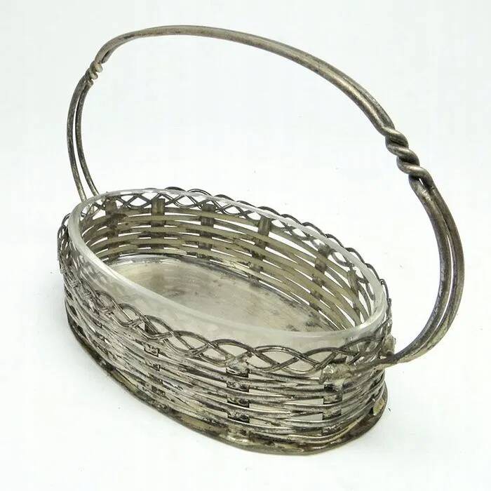 FU3 Toothpick Holder Like a Basket in Art Nouveau Style