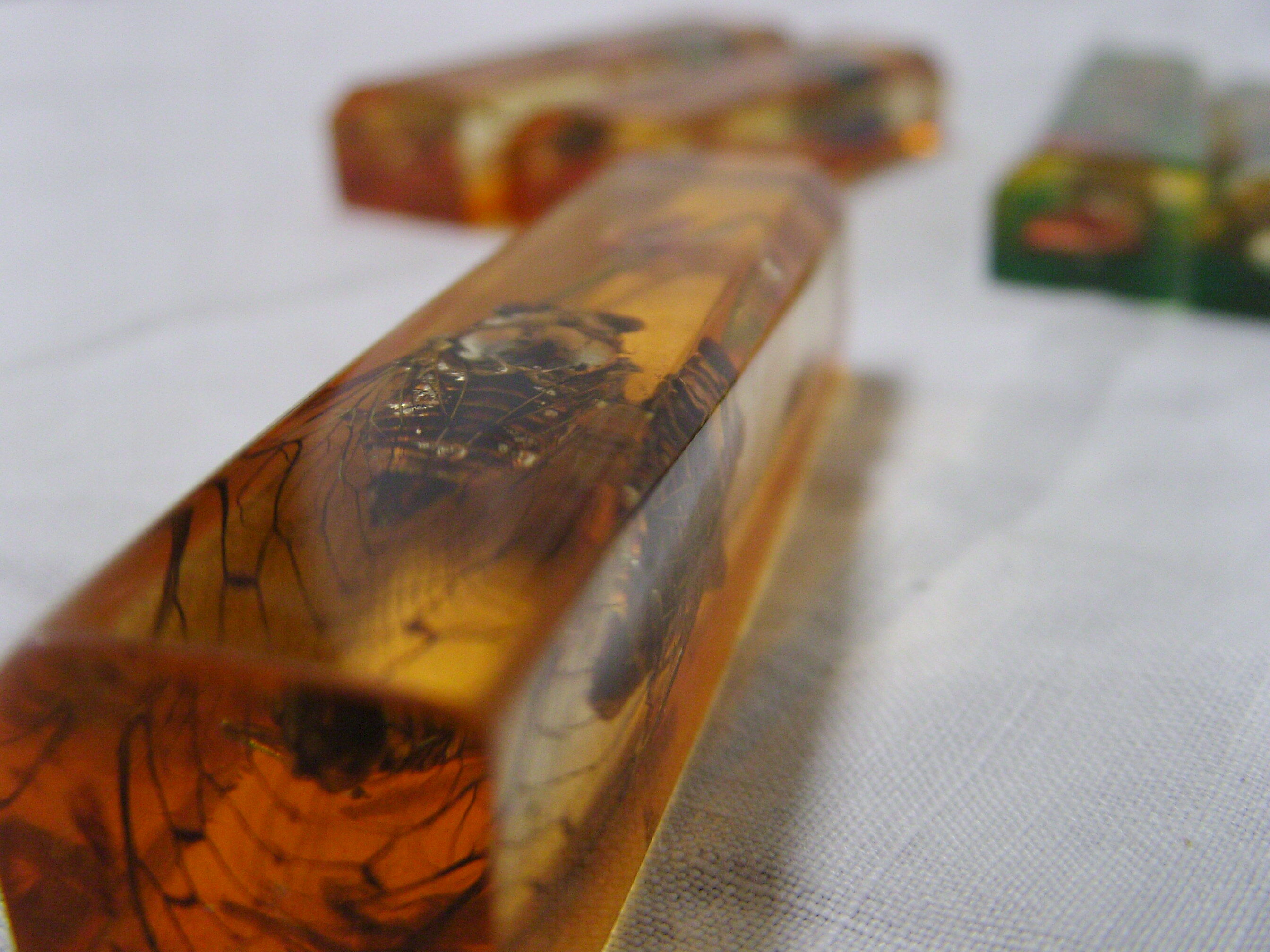 6 knife-wielding vintage insect inclusion