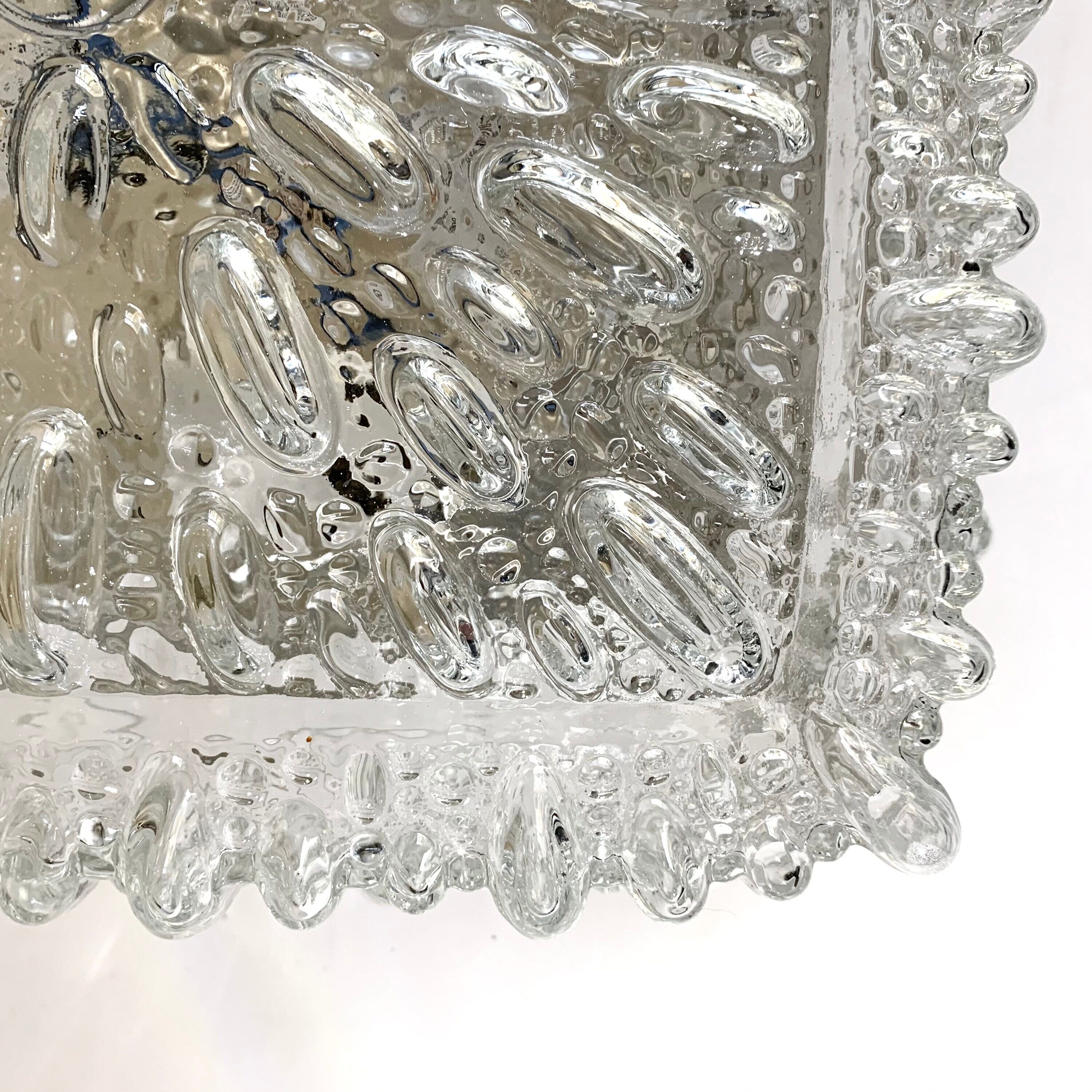 Plafonnier verre bubble vintage Helena Tynell pour Limburg