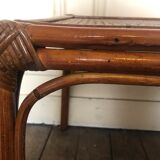 Table low rectangular rattan and caning