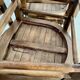 Lot de 6 anciennes chaises vintage bistrot des années 50 en bois