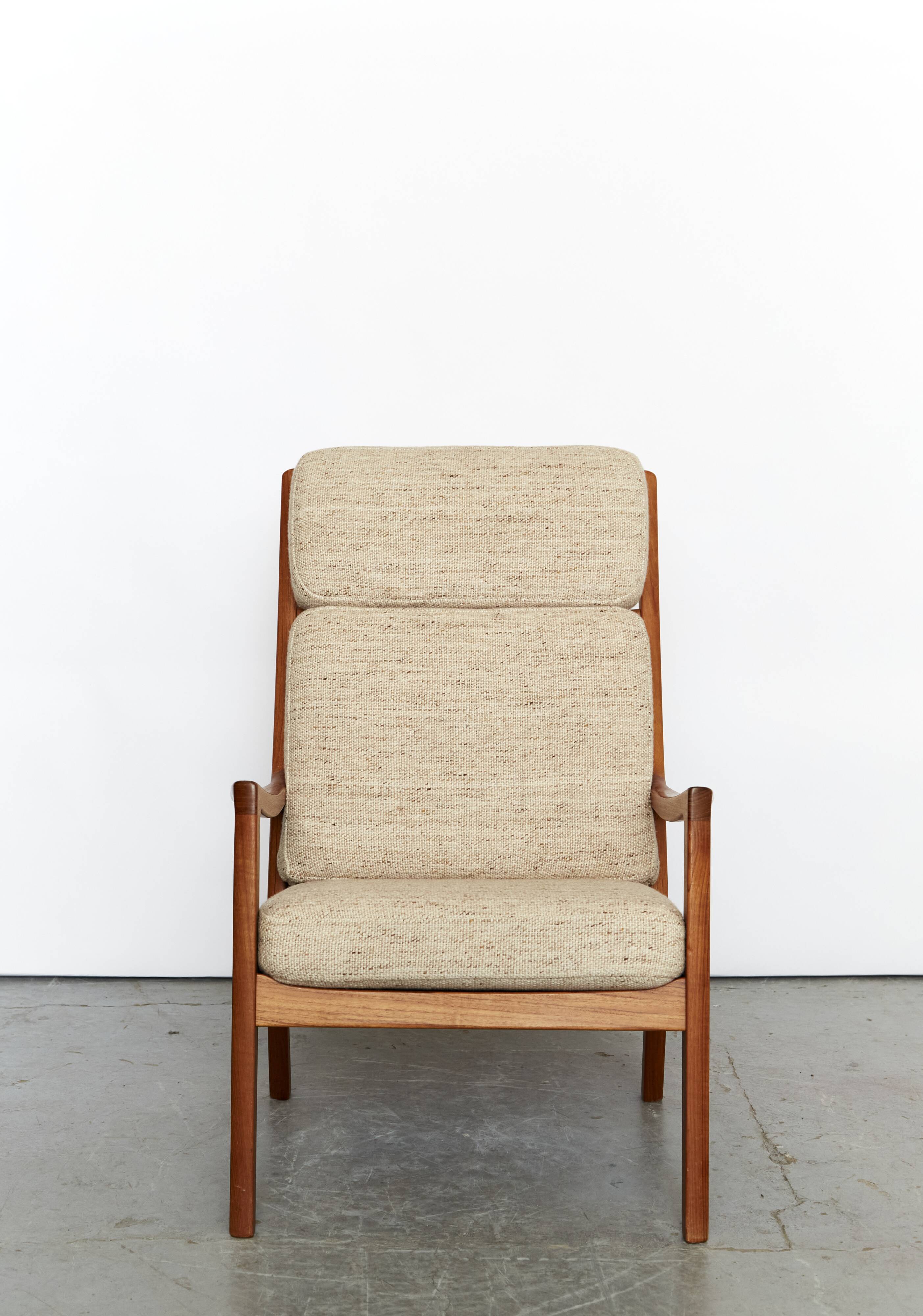 Mid-Century "Senator" Highback Chair by Ole Wanscher for Peter Jeppesen