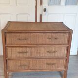 Rattan chest of drawers