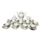 White Porcelain tea service with Louis XV reliefs WALBRZYCH