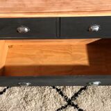 Professional style furniture, matt black raw wood chest of drawers