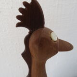 Toy wood giraffe vintage scandinavian teak 1960-70