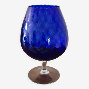 Vase vintage en verre d'Empoli Italie années 60