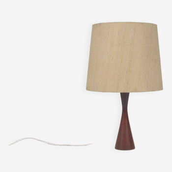 Danish diabolo table lamp with base in teak, 1960s