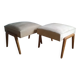 Pair of large vintage 1950s ottoman footstools.
