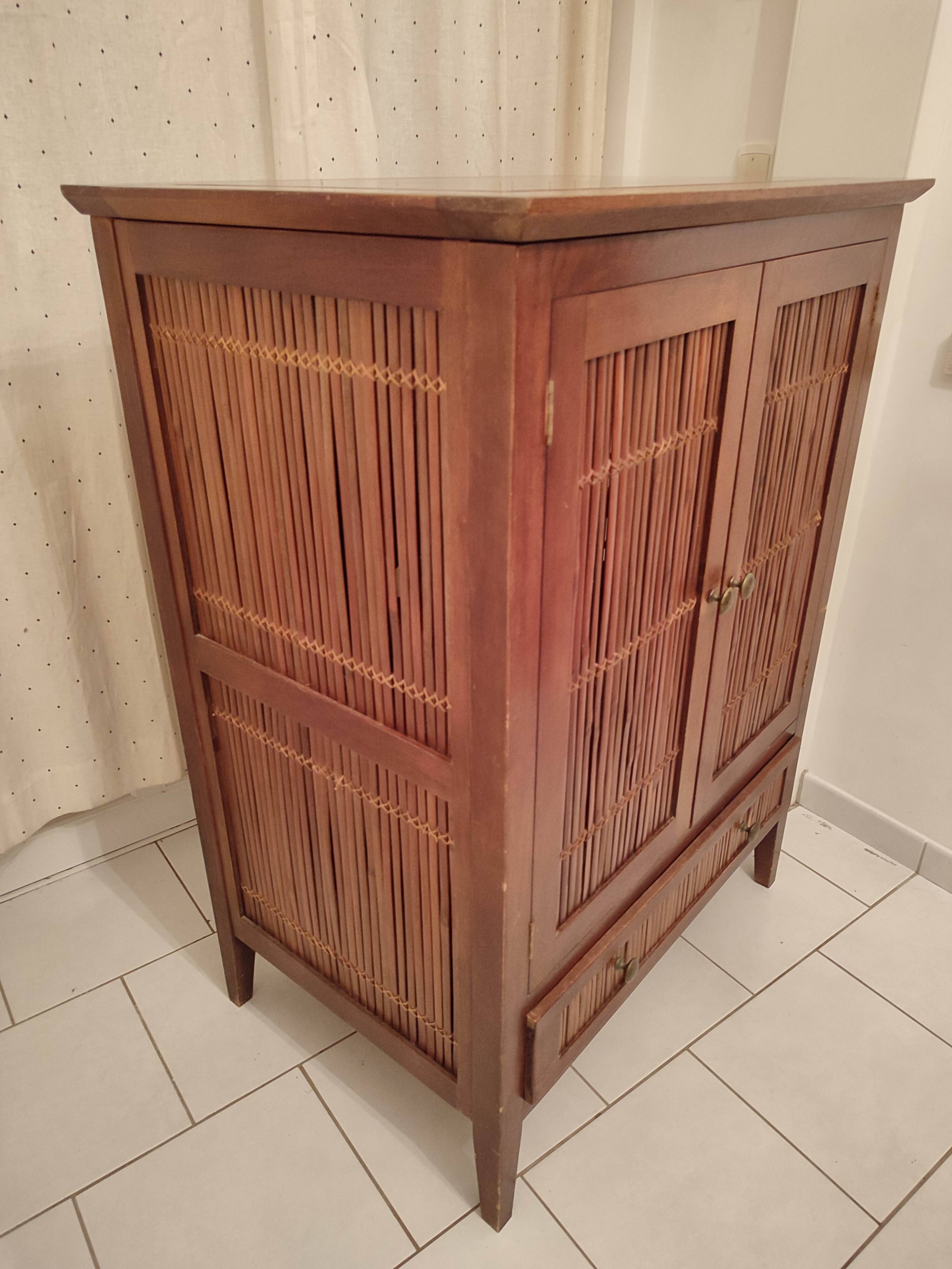 Meuble teck Vintage télévision rangement